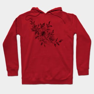 Sun Flower and Roses Tattoo Design Hoodie